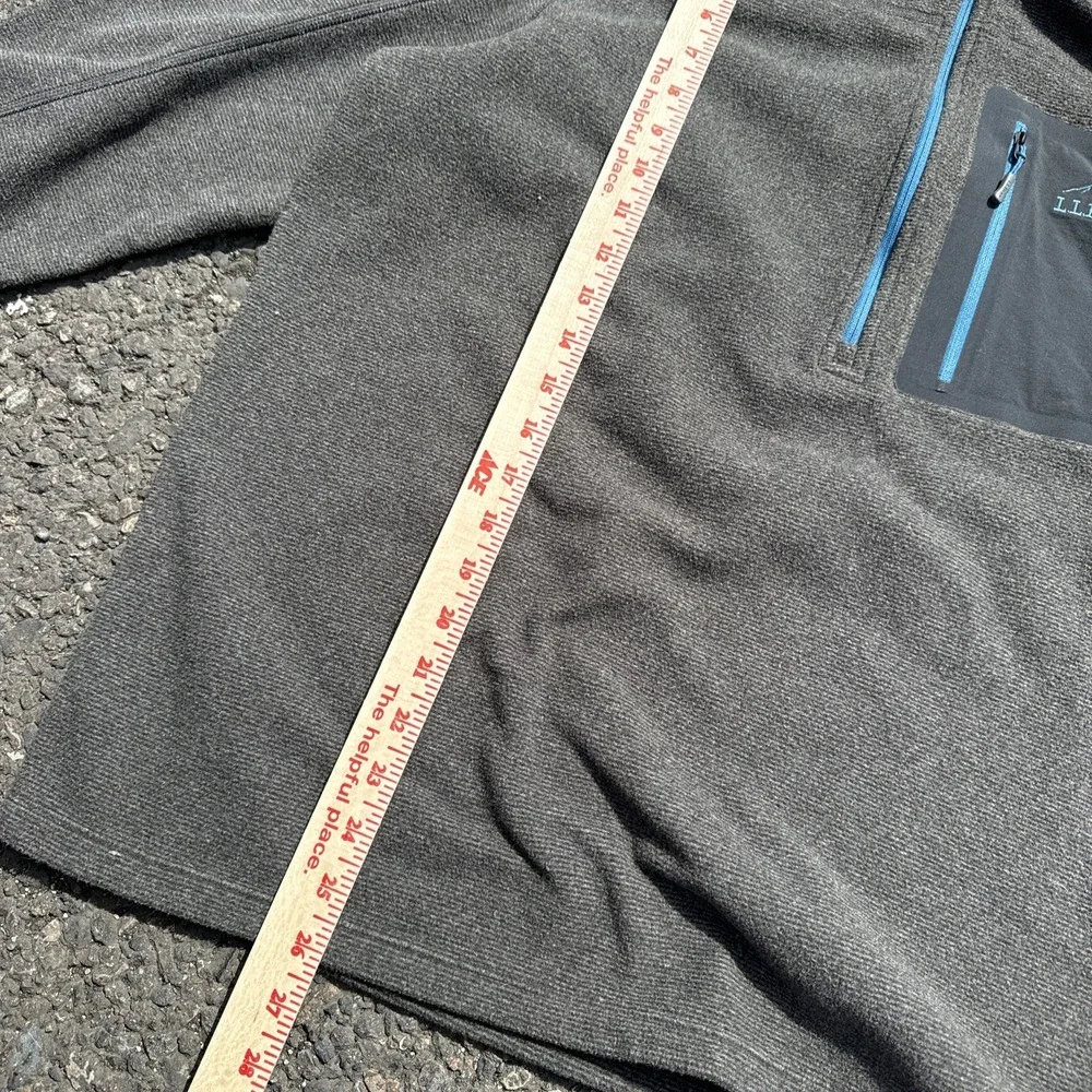 L.L. Bean Comfort Stretch Quarter Zip Pullover Men Large Reg‎ Grey